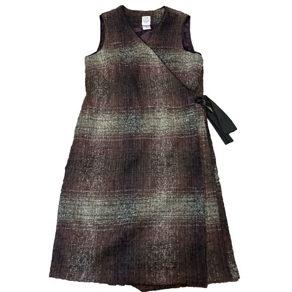 Kim Bernardin Paris Dress Medium Black Wool Blend A-Line Wide Knit - Picture 1 of 12